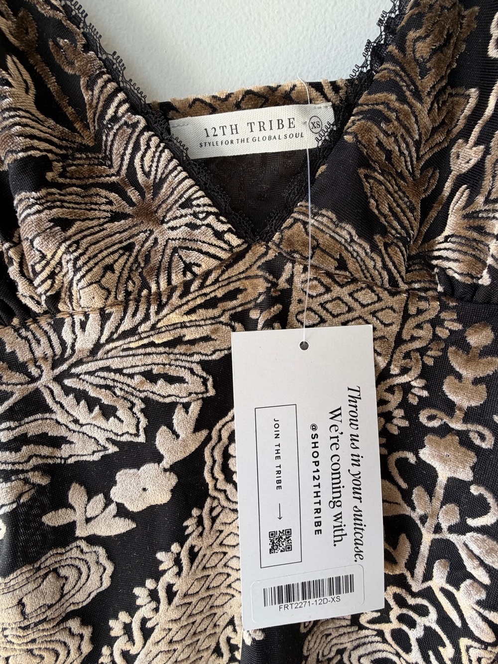 Brand New - 12th Tribe Silver Springs Burnout Velvet Tank - Picture 7 of 7
